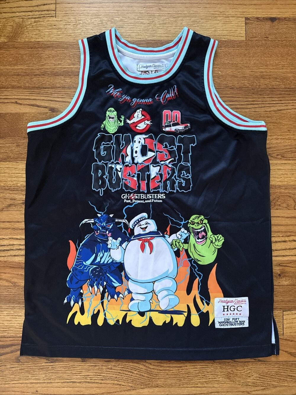 Headgear Classics Ghostbusters Basketball Jersey Shirt Stay Puft Size L
